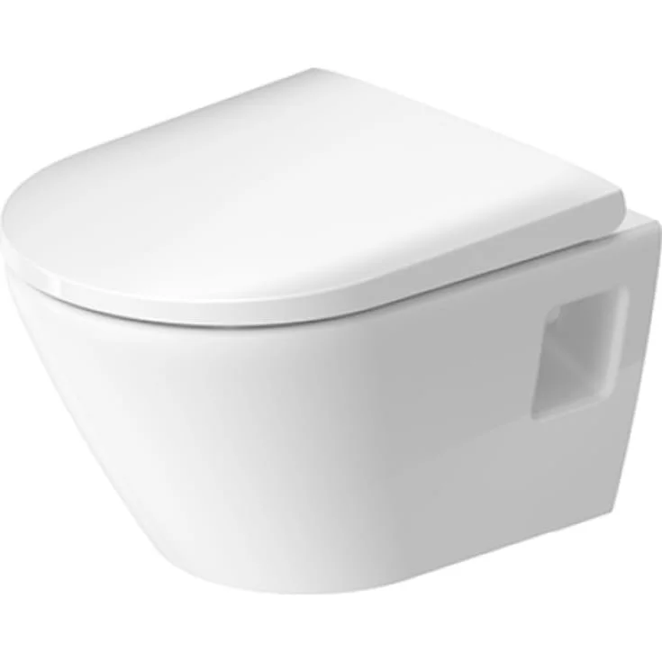 Duravit D-Neo compact vegghengt toalett, uten skyllekant, hvit | 45870900A1