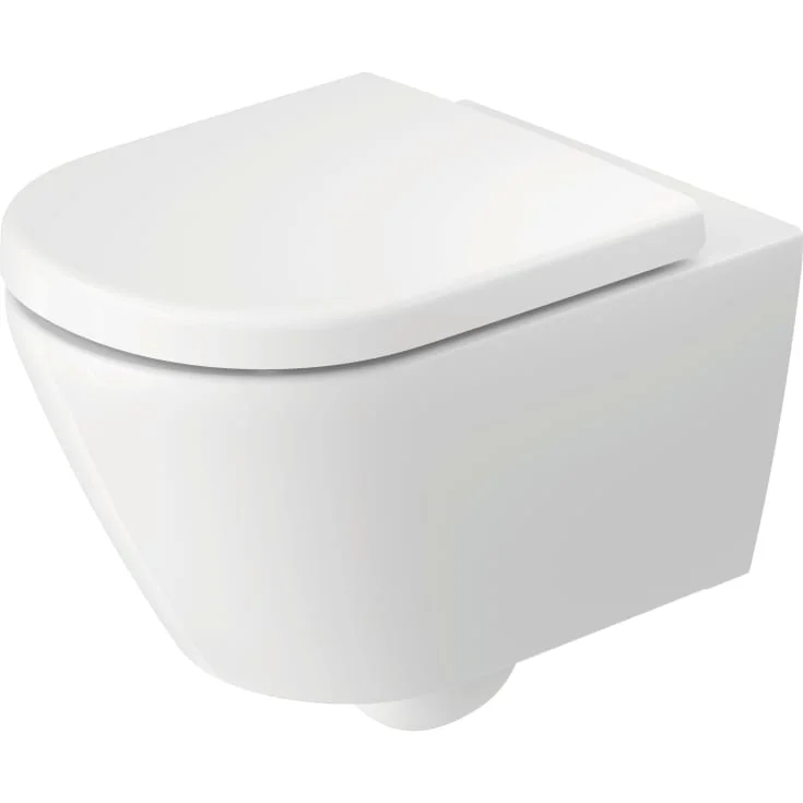 Duravit D-Code vegghengt toalett, uten skyllekant, hvit | 29030900212