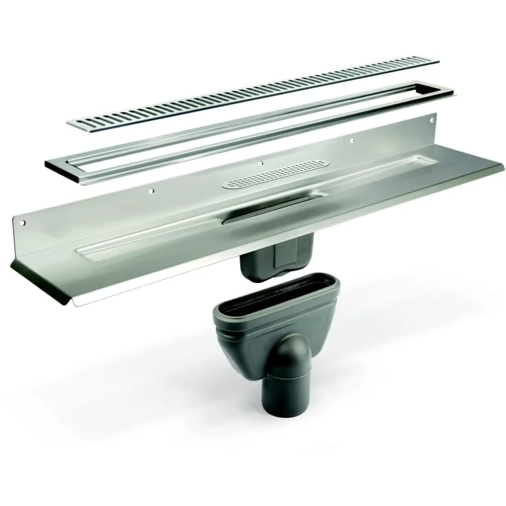 Unidrain komplett gulvsluk, 800 mm, til 8 mm fliser, mot bakvegg | 4012.0800