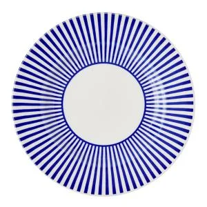 Steccato tallerken smalstripet 22 cm koboltblå v:5649314