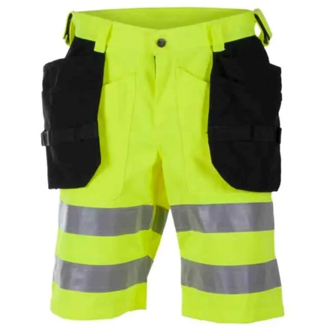 Bekken & Strøm Dokka arbeidsshorts, HiVis kl.2, unisex, str. 46, gul/sort | 646526 Bekken & Strøm Dokka arbeidsshorts, HiVis kl.2, unisex, str. 46, gul/sort | 646526