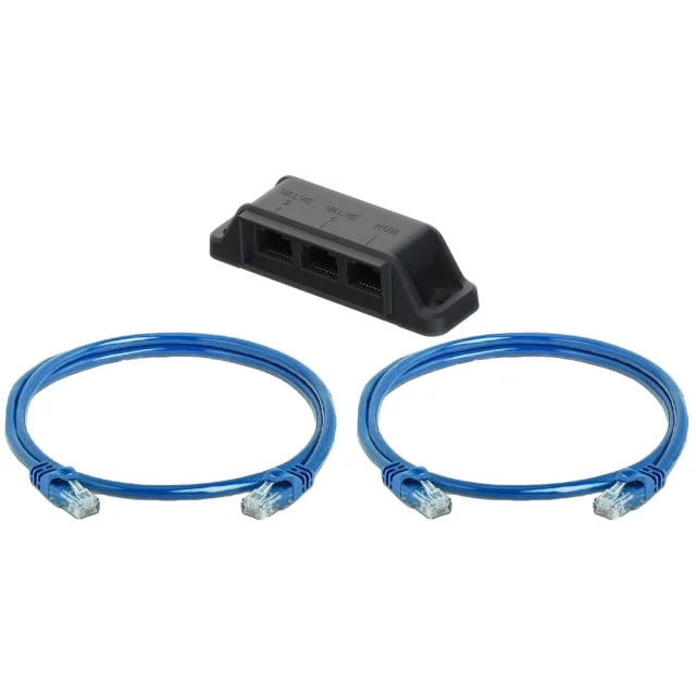 Waterguard+ Cat.6 kabelsett, 2xRJ45, 60 cm x 2, for 2 ventiler | 5648893