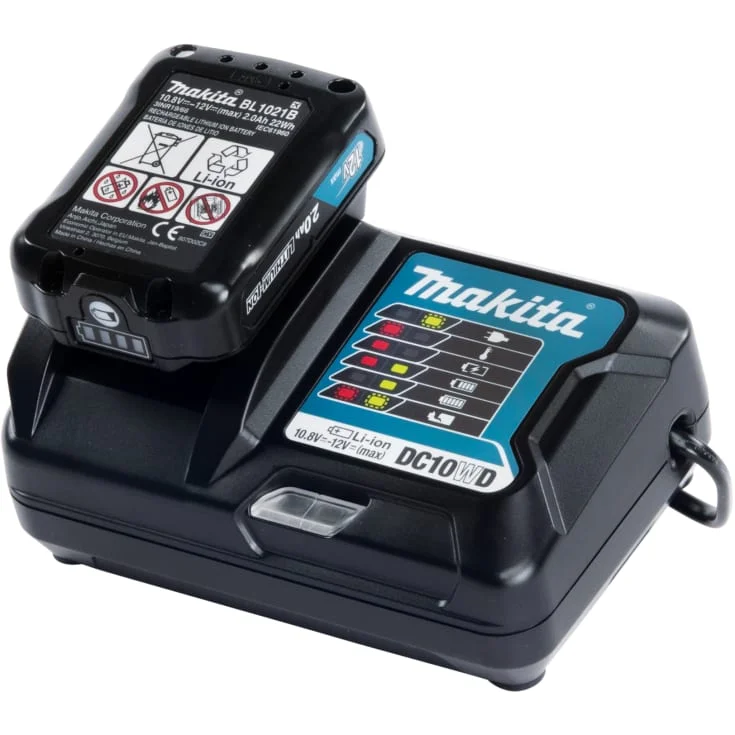 Makita CXT-batterisett, med lader, 12 V/2,0 Ah | 191B50-9 Makita CXT-batterisett, med lader, 12 V/2,0 Ah | 191B50-9