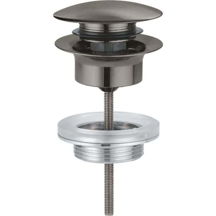 Grohe bunnventil, push-open, børstet sort krom | 65807AL0 Grohe bunnventil, push-open, børstet sort krom | 65807AL0