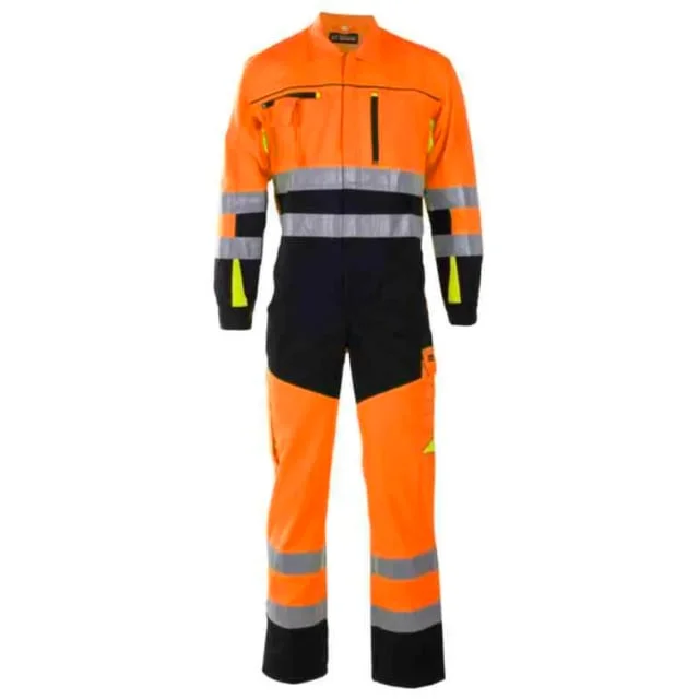 Bekken & Strøm Bergset kjeledress, HiVis kl.3, unisex, str. 58, oransje/sort | 677592 Bekken & Strøm Bergset kjeledress, HiVis kl.3, unisex, str. 58, oransje/sort | 677592