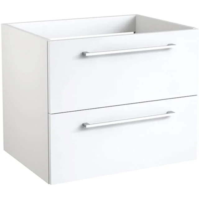 Korsbakken Pine servantskap, med 2 skuffer, soft-close, 59x38 cm, hvit høyglans | 190101060