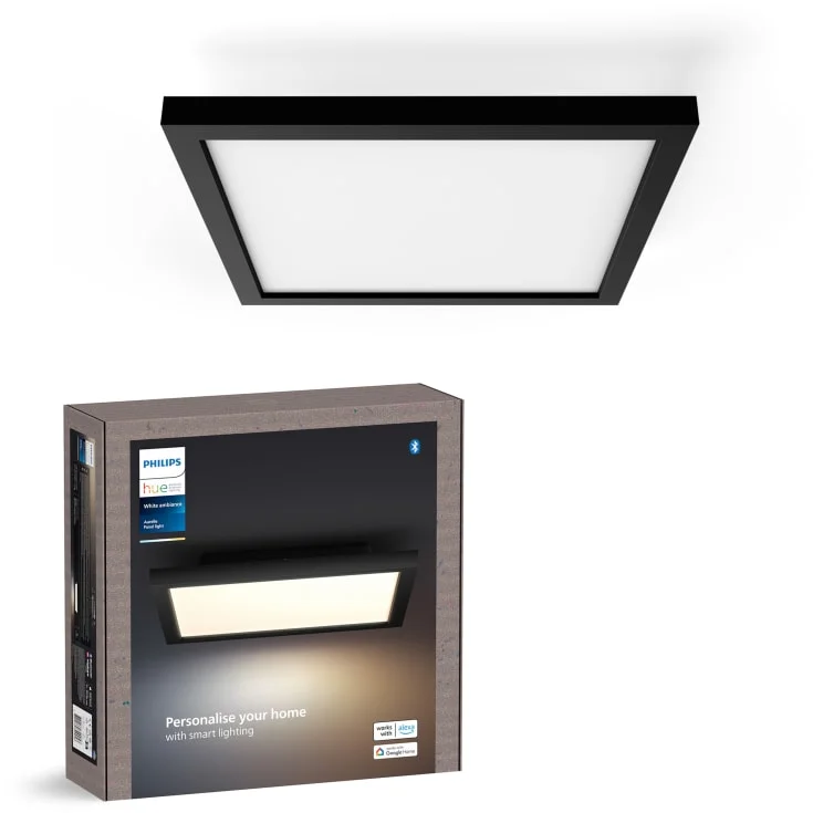 Philips Hue Aurelle LED panel, sort, 30x30 cm | 929003597802