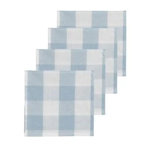 Bluey tøyserviett 40×40 cm 4 stk lyseblå v:8170093