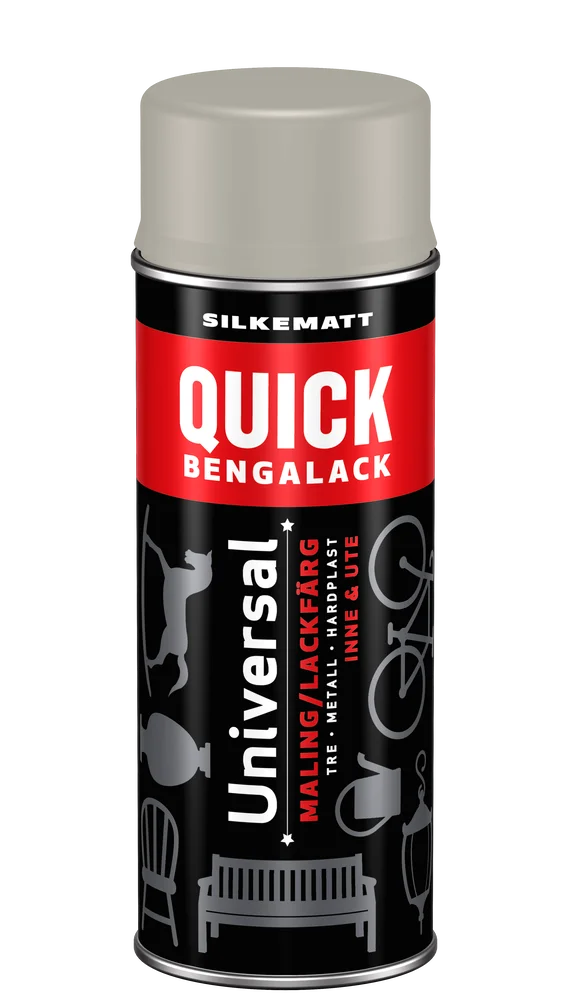 Bengalack spray riddergrå smatt 400ml v:7271684