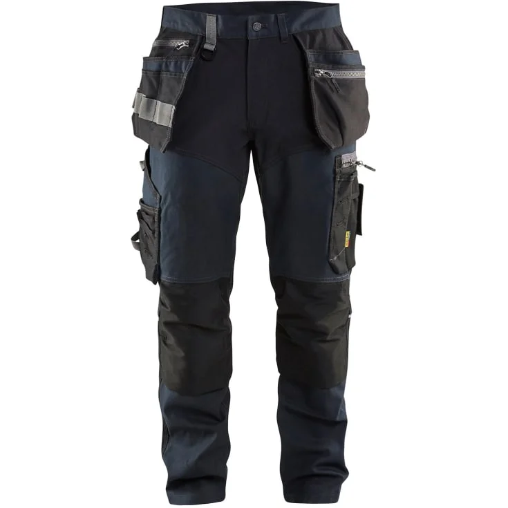 Blåkläder Workwear 1599 håndverkerbukser med 4-vejs stretch, marineblå/sort, str. C50 | 1599-1343-8699_C50