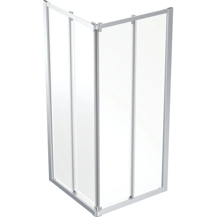 Contura Shower Showerama rett dusjhjørne 90×90 cm, sølv/klart | 560.044.00.2 Contura Shower Showerama rett dusjhjørne 90×90 cm, sølv/klart | 560.044.00.2
