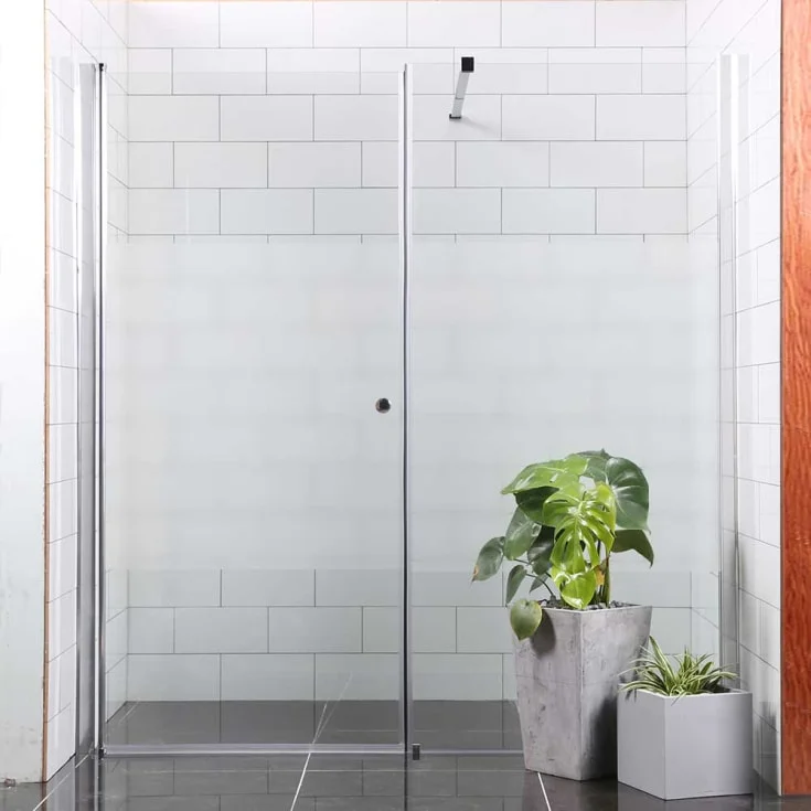 Bathlife Allsidig dusjnisje, 80×80 cm, delvis frostet glass, sølv profil | 40790708 Bathlife Allsidig dusjnisje, 80×80 cm, delvis frostet glass, sølv profil | 40790708