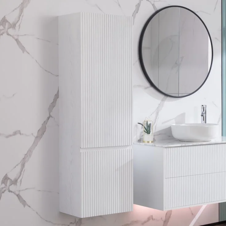 Bathlife Förtjust sideskap, 45x150 cm, hvit eik | 401053741