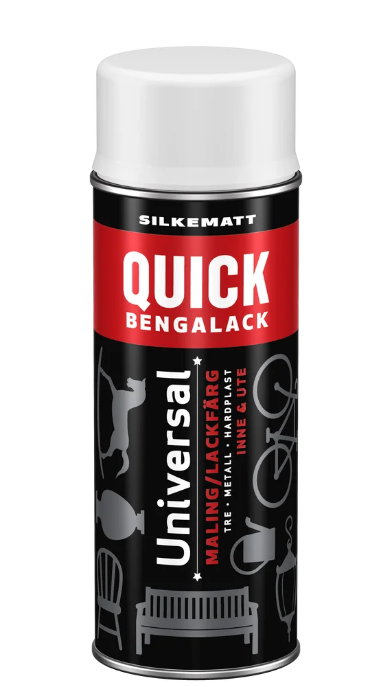 Bengalack spray klassisk hvit silkematt 400ml v:7005139