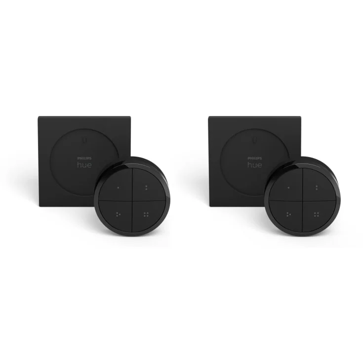 Philips Hue Tap Dial veggbryter, sort, 2-pak | 2099805191+ Philips Hue Tap Dial veggbryter, sort, 2-pak | 2099805191+
