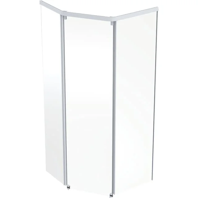 Contura Shower Showerama frontseksjon, skyvedør, 90×80 cm, klart glass, hvit profil | 558.015.00.1 Contura Shower Showerama frontseksjon, skyvedør, 90×80 cm, klart glass, hvit profil | 558.015.00.1