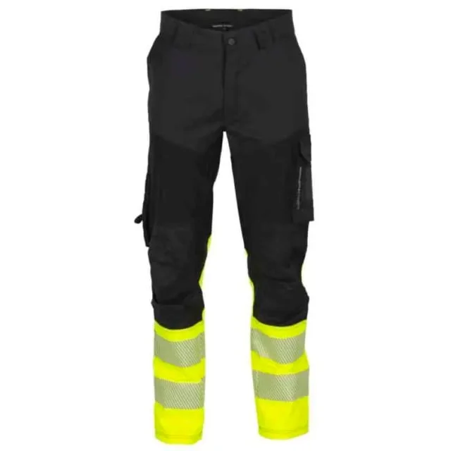 Bekken & Strøm Gjøvik stretch servicebukse, kl.1, unisex, str. C152, sort/gul, HiVis | 27303165