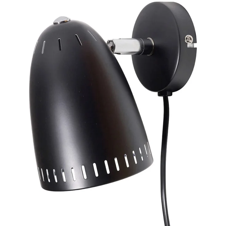Superliving Dynamo vegglampe, kort, svart | SL06273