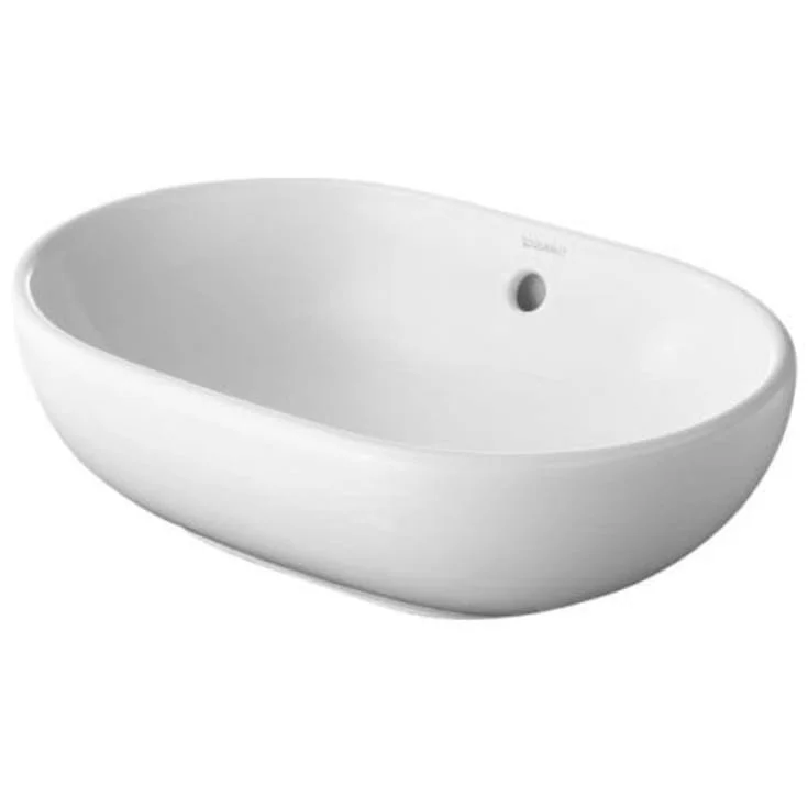 Duravit Foster toppmontert servant, 50x35,2 cm, med wondergliss, hvit | 03355000001
