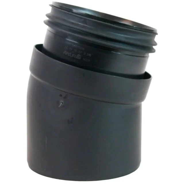 Smartline 110 mm PP bend 15 grader, sort | 2207016