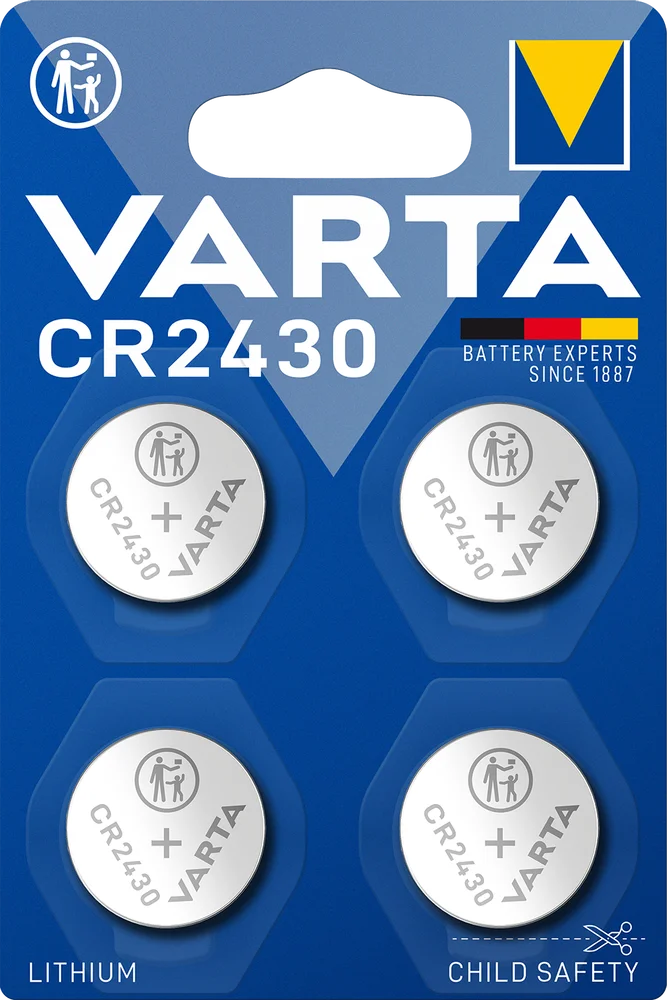 Batteri LITHIUM Coin CR2430 4stk v:9626462