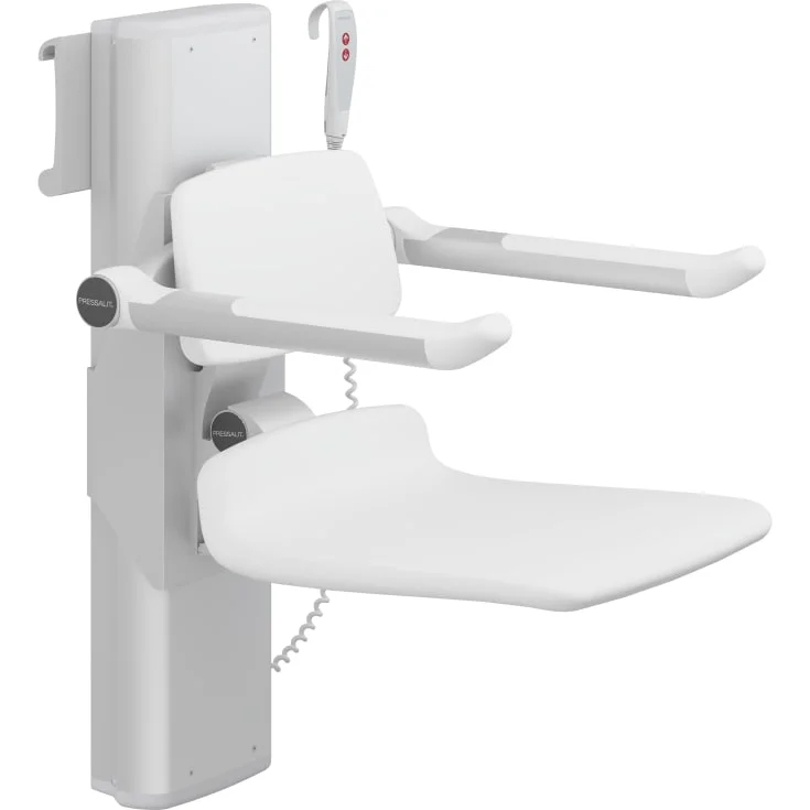 Pressalit Care Plus dusjsete 450, elektrisk, hvit | R7664000