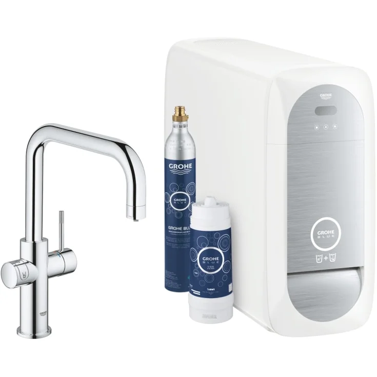 Grohe Blue Home kjøkkenarmatur, avkjølt vann, kullsyreholdig vann, krom | 31456001