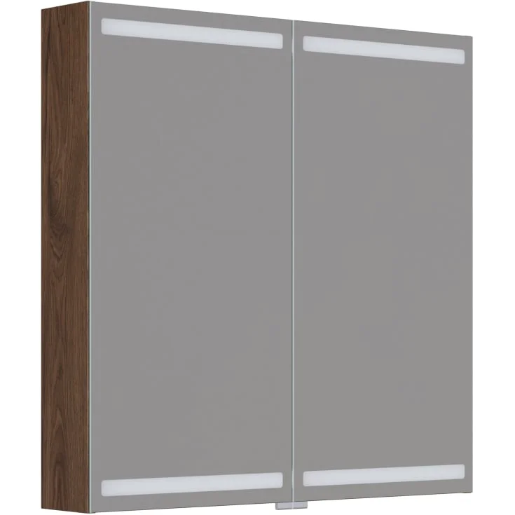 Dansani Inzo Level speilskap, 80x80 cm, brun eik | LS878-152