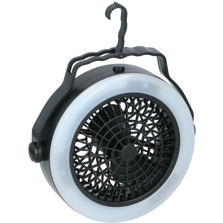 Grundig lampe med vifte, batteridrevet, sort | 20805 Grundig lampe med vifte, batteridrevet, sort | 20805
