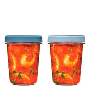 Twist & Stack oppbevaringsboks 94,6 cl 2 stk klar/blå v:2690432