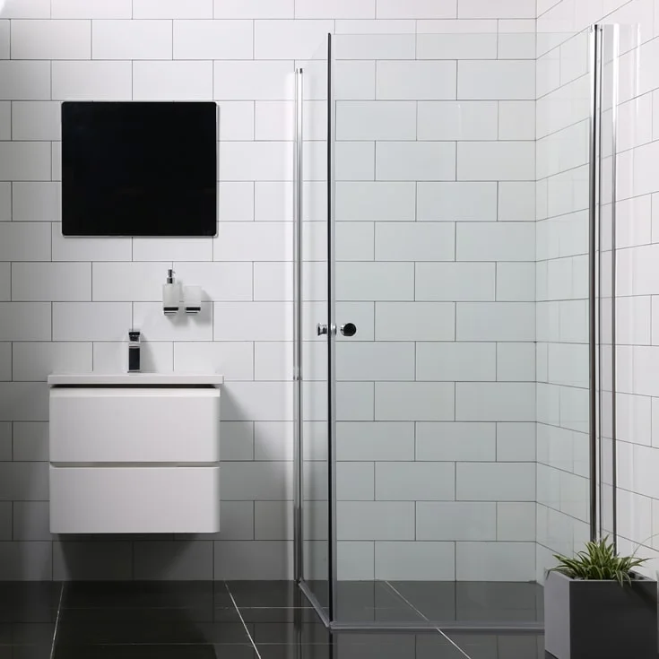Bathlife Allsidig dusjhjørne, 100×100 cm, klart glass, krom profil | 40728520 Bathlife Allsidig dusjhjørne, 100×100 cm, klart glass, krom profil | 40728520