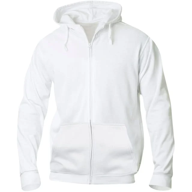Clique Basic hettegenser med glidelås, hvit, str. S | 021034-00_S Clique Basic hettegenser med glidelås, hvit, str. S | 021034-00_S