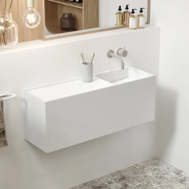 Copenhagen Bath Modul 80 LR-H servant, 80×25 cm, hvit matt | 40010410 Copenhagen Bath Modul 80 LR-H servant, 80×25 cm, hvit matt | 40010410