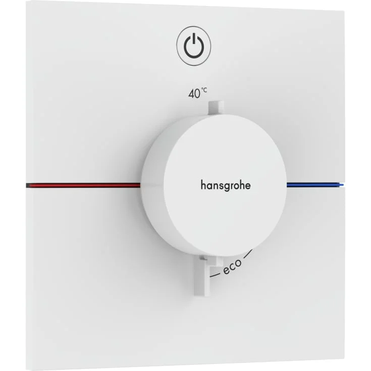 Hansgrohe ShowerSelect Comfort E dusjtermostat, med 1 uttak, matt hvit | 15571700 Hansgrohe ShowerSelect Comfort E dusjtermostat, med 1 uttak, matt hvit | 15571700